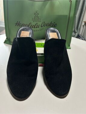 Dolce Vita Black Suede Slip-On Mules
